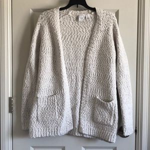 Thick Warm White Cardigan